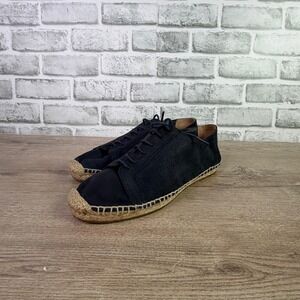 KMB Perforated Leather Lace‎ Up Espadrille Sneakers 39